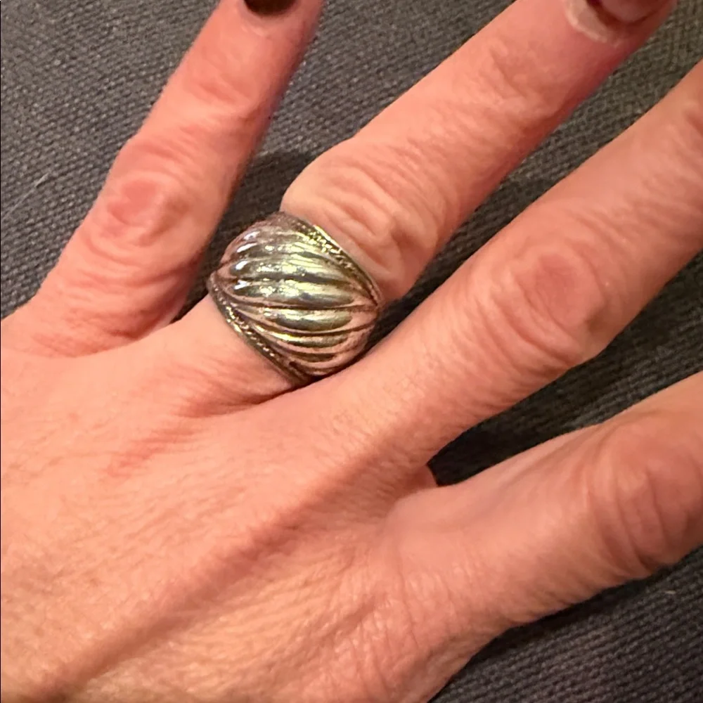 Silver Textured Ring - Picture 1 of 5